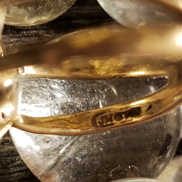 14k Gold Heart Ring, Diamonds, sz 6 - Picture 2 of 4